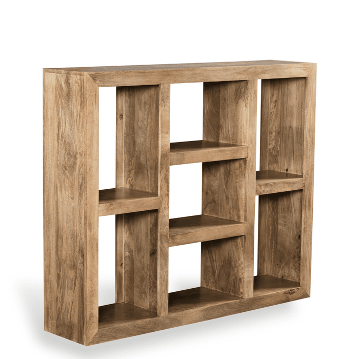 Oak Stain Dakota Mango Wood 131cm Multi Shelf - In Stock