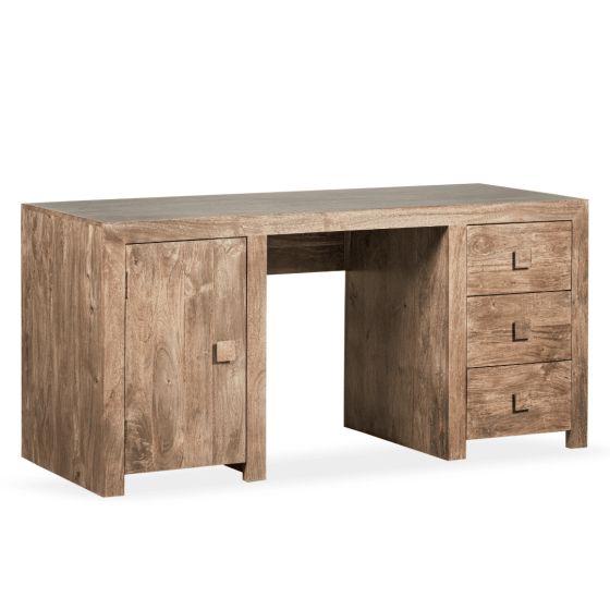 Acre & Artisan Oak Stain Solid Wood 160Cm Office Desk