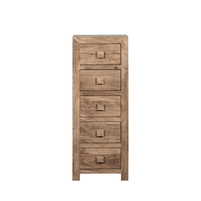 Oak Stain Dakota Mango Wood 46cm Tall Chest - In Stock
