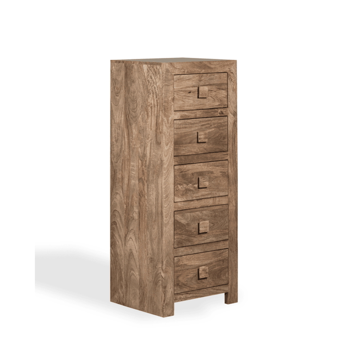 Oak Stain Dakota Mango Wood 46cm Tall Chest - In Stock