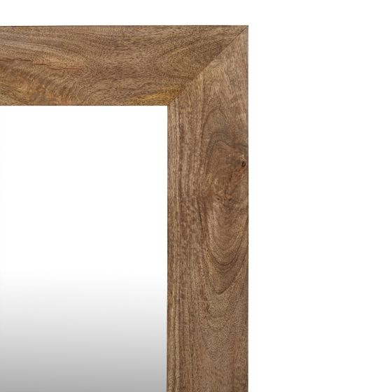Acre & Artisan Oak Stain Solid Wood Medium Mirror (60cm)