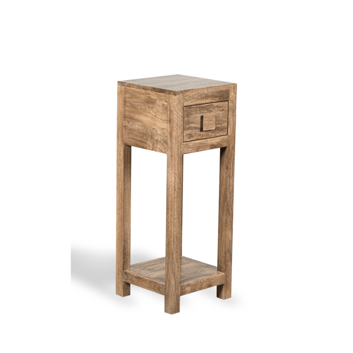 Oak Stain Dakota Mango Wood Lamp Table - In Stock
