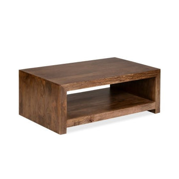 Oak Stain Acre & Artisan Premium Mango Wood 110cm Open Coffee Table