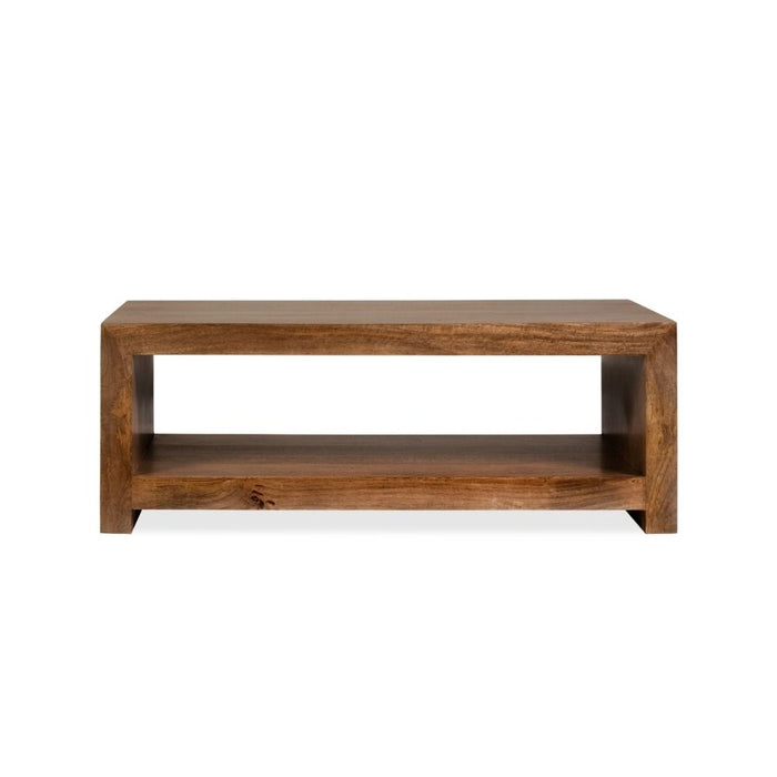 Oak Stain Dakota Mango Wood 110cm Open Coffee Table - In Stock