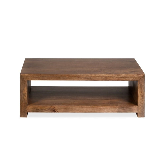 Oak Stain Dakota Mango Wood 110cm Open Coffee Table - In Stock