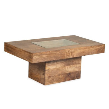 Oak Stain Acre & Artisan Premium Mango Wood 115cm Pebble Table