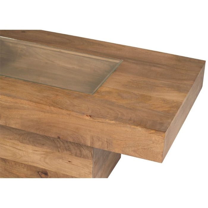 Oak Stain Dakota Mango Wood 115cm Pebble Table - In Stock