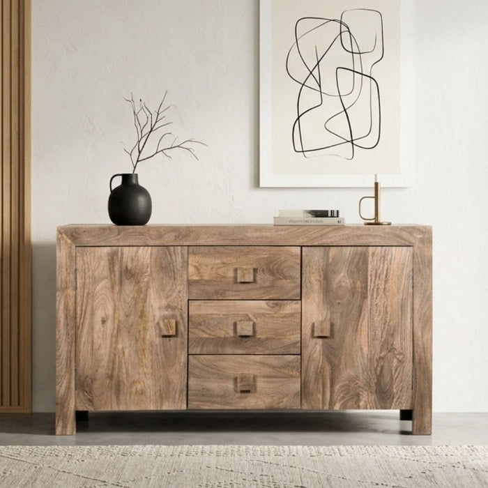 Oak Stain Dakota Mango Wood 135cm Sideboard - In Stock