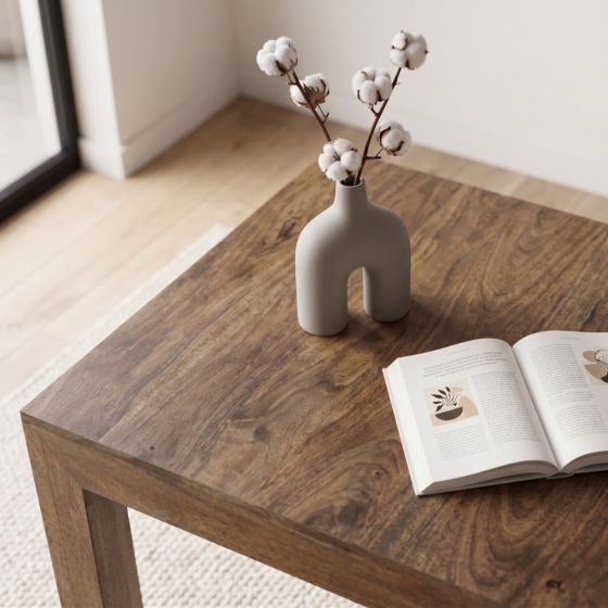Acre & Artisan Oak Solid Wood 80Cm Dining Table