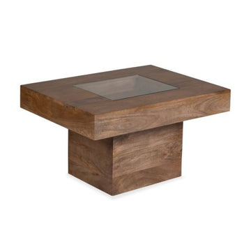 Oak Stain Acre & Artisan Premium Mango Wood 85cm Pebble Coffee Table