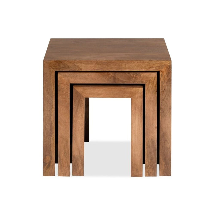 Oak Stain Dakota Mango Wood Chunky Nest - In Stock