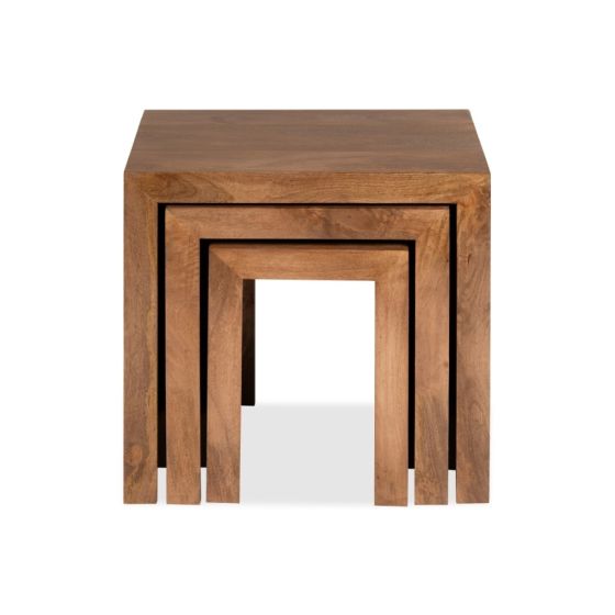 Acre & Artisan Oak Stain Solid Wood Chunky Nest