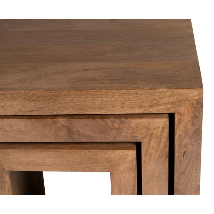 Oak Stain Dakota Mango Wood Chunky Nest - In Stock