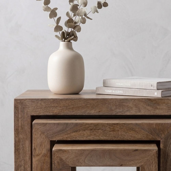 Oak Stain Dakota Mango Wood Chunky Nest - In Stock