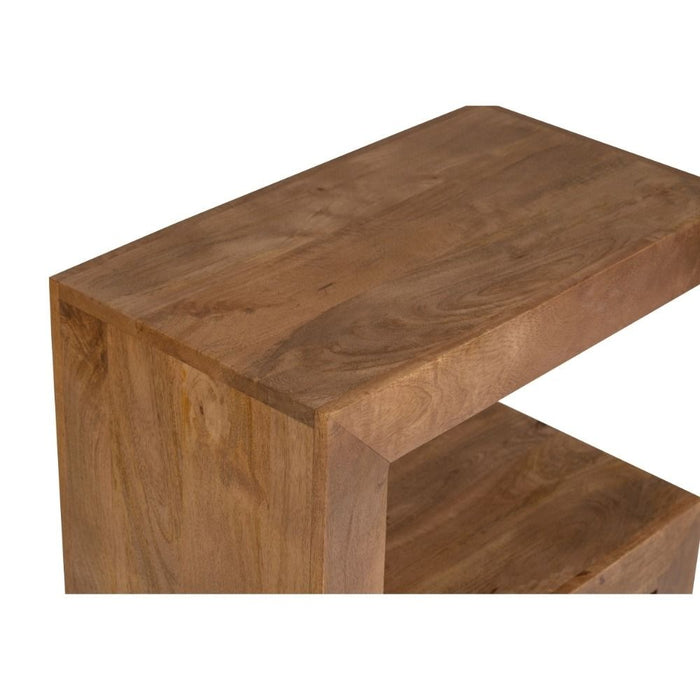 Oak Stain Dakota Mango Wood S Shaped Side Table - Due 11th December
