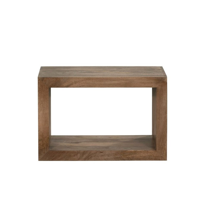 Oak Stain Dakota Mango Wood Rectangular Cube - In Stock