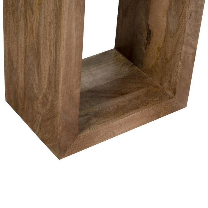 Oak Stain Dakota Mango Wood Rectangular Cube - In Stock