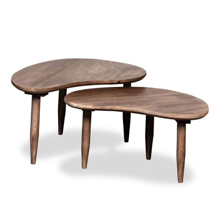 Oak Stain Scandi Mango Kidney Bean Coffee Table - In Stock last one available