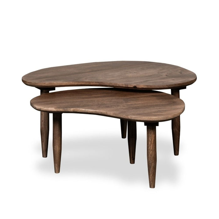 Oak Stain Scandi Mango Kidney Bean Coffee Table - In Stock last one available
