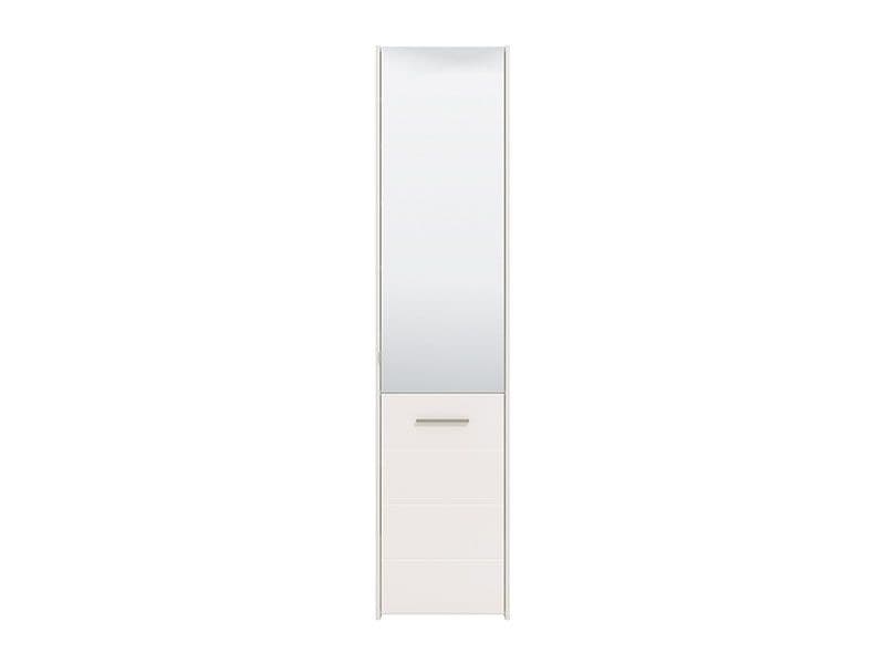 White Mirrored Slim Shoe Cabinet Cupboard