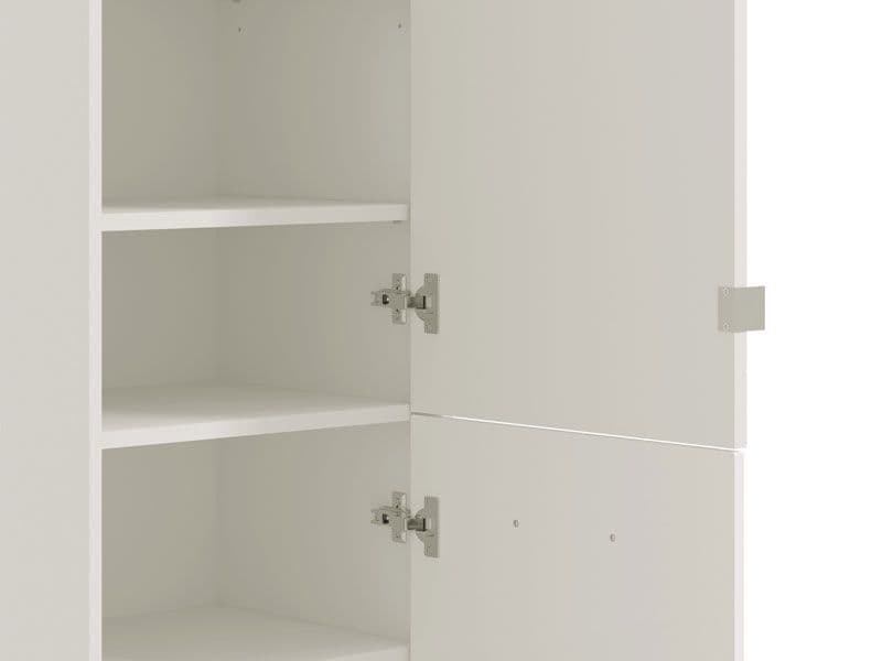 White Mirrored Slim Shoe Cabinet Cupboard