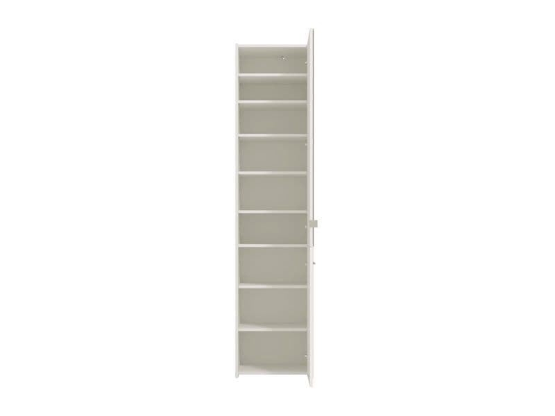 White Mirrored Slim Shoe Cabinet Cupboard