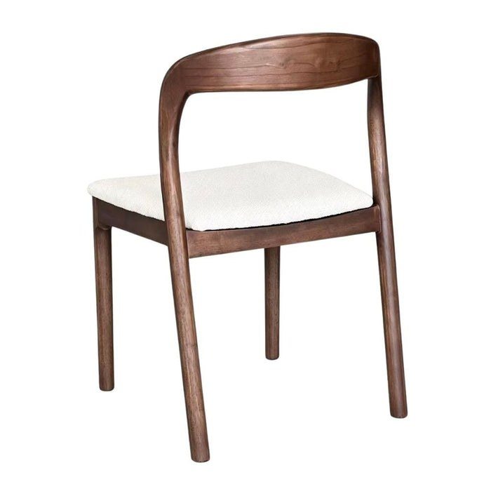 Stackable Oslo Cream Boucle Dark Leg Dining Chair - Due 14th September