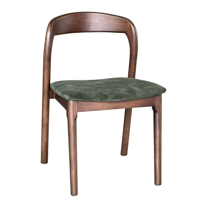 Stackable Oslo Green Velvet Dark Leg Dining Chair - Due 14th September