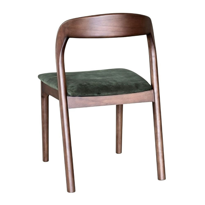 Stackable Oslo Green Velvet Dark Leg Dining Chair - Due 14th September