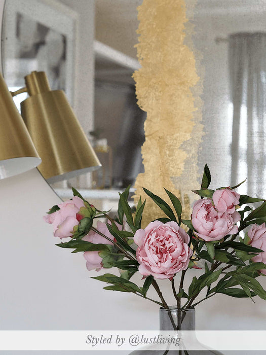 Three Faux Pink Peony Sprays - Pink