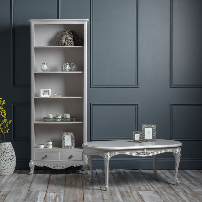 Parisian Grey French Inspired Tall Bookcase