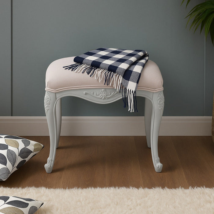 Parisian Grey French Inspired Dressing Table Stool