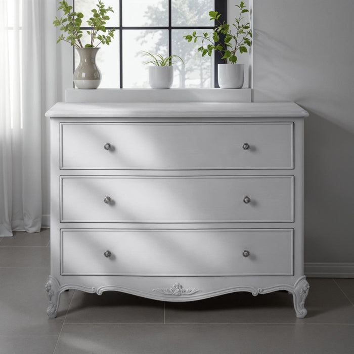 Parisian Grey French Style 3 Drawer Chest
