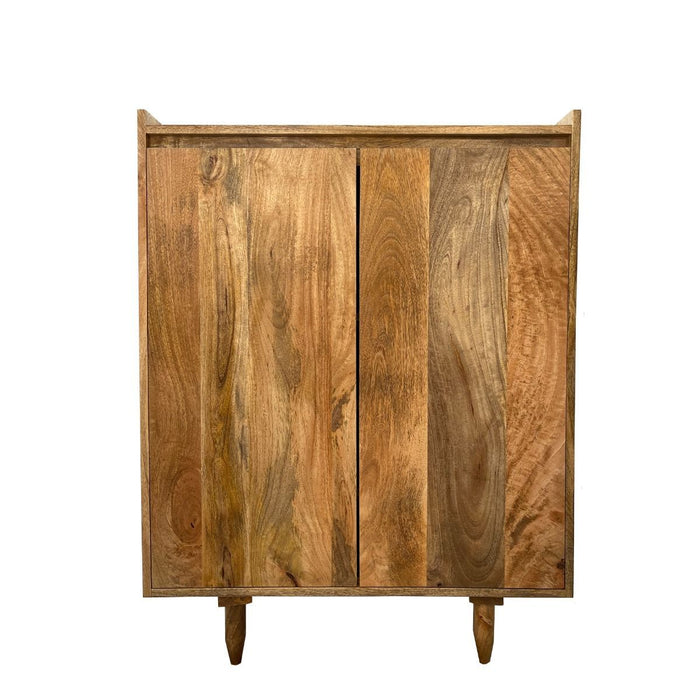 Scandi Mango 78cm Shoe Cupboard & Coat Hook - In Stock