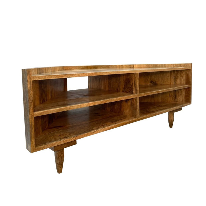 Scandi Mango 120cm Corner Media Unit - In Stock