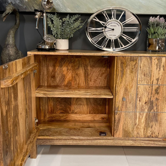 Inset Light Mango 116cm Slim Sideboard - In Stock
