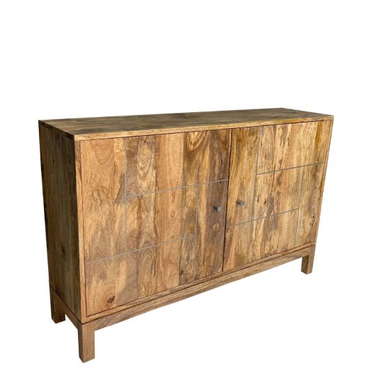 Acre & Artisan Inset Light Mango Slim Sideboard (116cm)