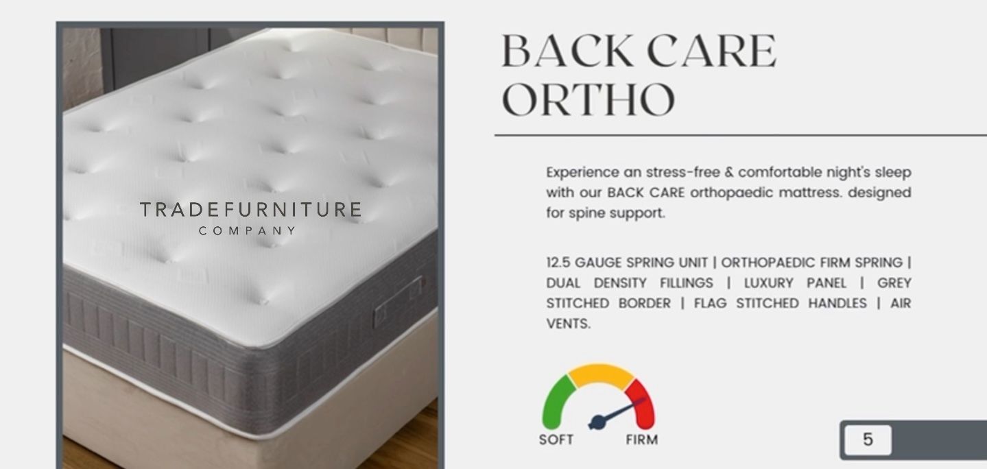 Back Care Orthopaedic Mattress 4 Sizes