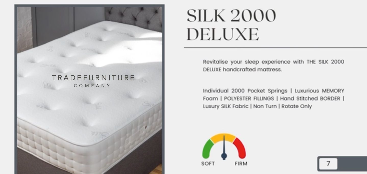 Silk 2000 Deluxe Mattress 4 Sizes