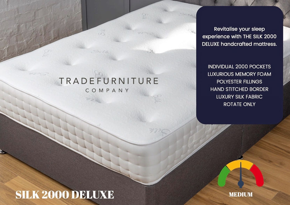 Silk 2000 Deluxe Mattress 4 Sizes