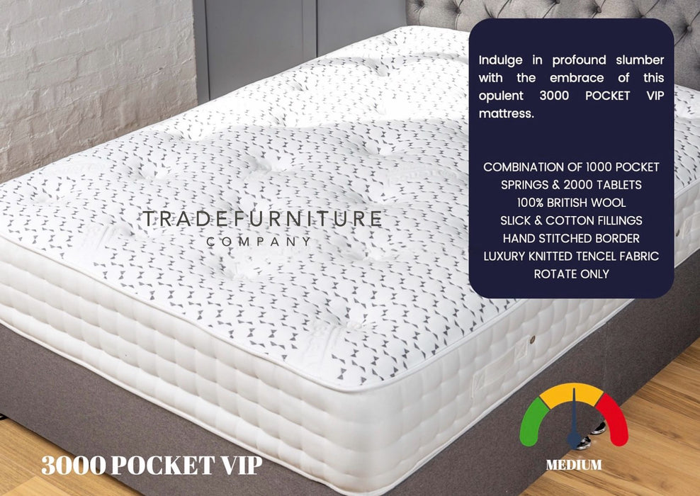 3000 Pocket VIP Mattress 4 Sizes