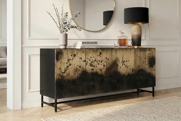 Sideboard Oxid 177cm Mango Wood Black Gold