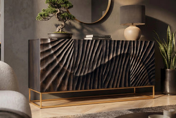 Sideboard Fossil 177cm Mango Wood Black