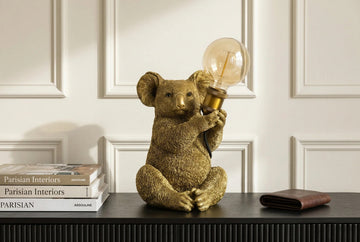 Table Lamp Koala 34cm Polyresin Gold