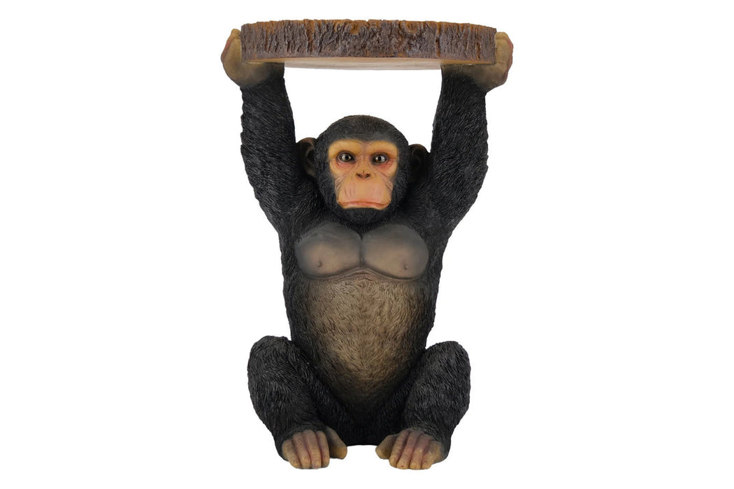Round Side Table Monkey 52cm Polyresin