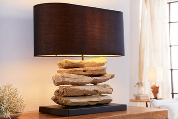 Table Lamp Riverine II 50cm Driftwood Black