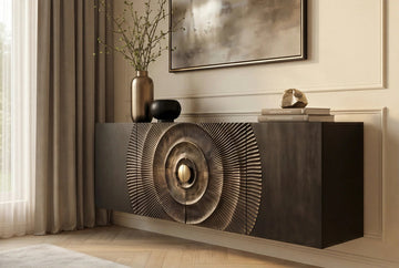 Floating Sideboard Golden Eye 177cm Mango Wood Black