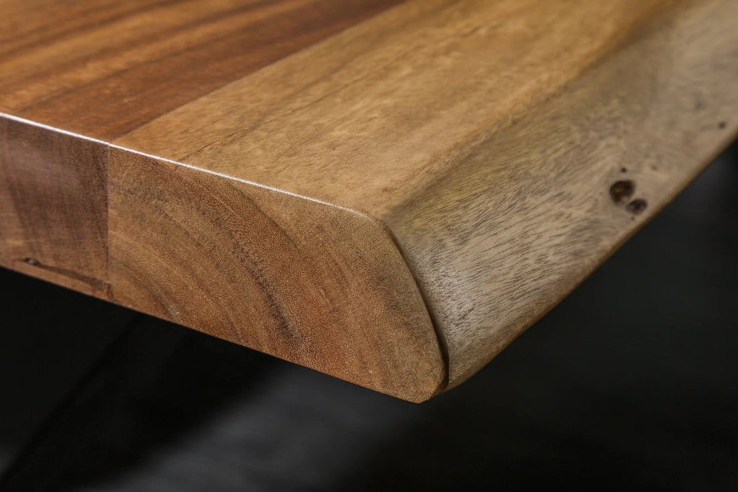 Dining Table Monolith 240cm Acacia Wood Honey X-Frame