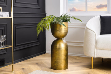 Decorative Vase Sandglass 56cm Metal Gold