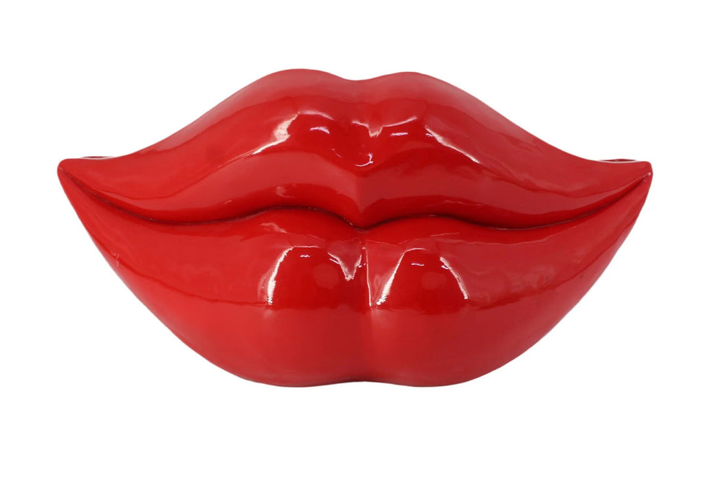 Decorative Vase Lip 56cm Polyresin Red